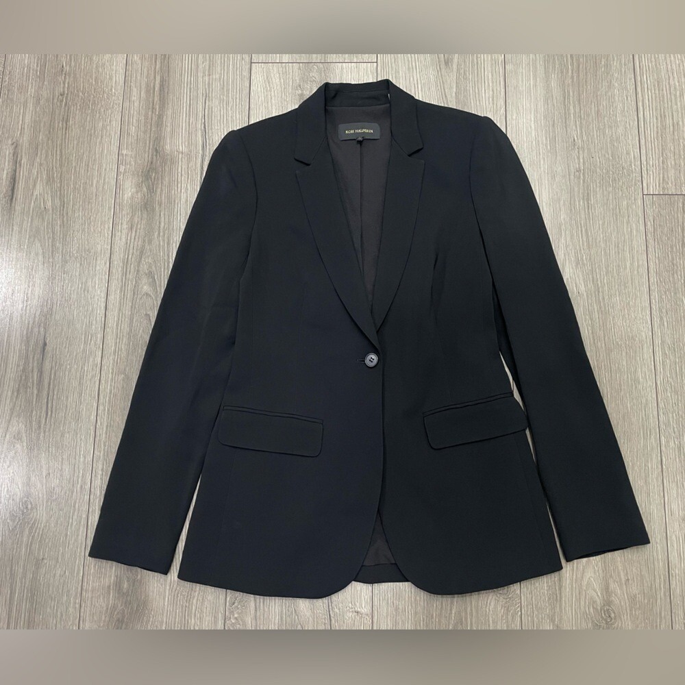 Kobi‎ Halperin Misha Black One-Button Blazer Jacket Sz XS